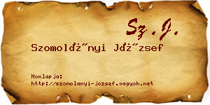 Szomolányi József névjegykártya