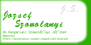 jozsef szomolanyi business card